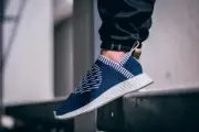Adidas NMD CS2 Primeknit Ronin Stripe Navy Sneakers Mens Shoes BA7189
