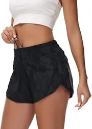 [bbheqq] Athletic Shorts for Women Running Shorts Sporty Quick Dry Workout Shorts with Liner Zipper Pocket