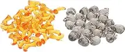 BIUDECO Set of 2 Mini Skull and Boot Decorations Halloween Skeleton Head Ornaments Plastic Acrylic Craft for Home Office Classroom Decor