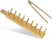 Ysyaxsyt Bamboo Taco Tray with Holds 8, Taco Shell Holder Allows for Multi-Use Food Tray Charcuterie Tray Easy to Use About 40.5 X 7cm