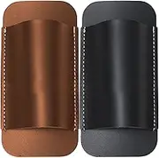 Leather Knife Sheath 2x5 Inch Horizontal Belt - 2Pcs Portable Multi-Tool Pocket Sheaths for Men
