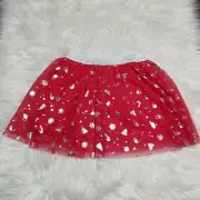 NWT Jumping Beans Red Sparkly Cartwheel Scooter Skirt