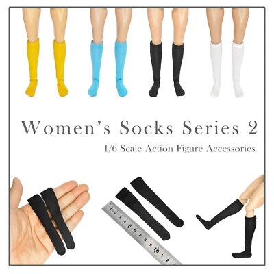 1/6 Scale HOT Women's Long Socks 1 pair for 12" Figure PHICEN TBLeague Girl TOYS