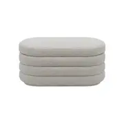 [James Lane] Milana Storage Bench Boucle Pumice