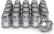 White Knight 1704S-20AM Chrome Finish 1/2"-20 Thread Size Bulge Acorn Lug Nut, (Pack of 20)
