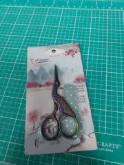 Hisuper Sewing Sharp Embroidery Scissors Crafting Threading Crane Shape Titanium