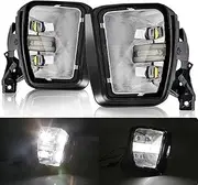 LED Fog Lamp Daytime Running Lights Compatible For Dodge Ram 1500 2013 2014 2015 2016 2017 2018 DRL Turn Signal White Yellow Car Accessoies(Fog DRL White)