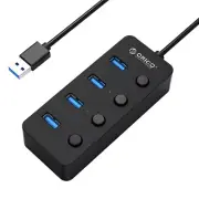 O-Orico 4 Port Bus Powered USB 3.0 Hub with Individual Power Switches LEDs W9PH4