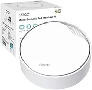 TP-Link Deco X50-PoE AX3000 Whole Home Mesh Wi-Fi 6 with PoE, Dual-Band, Gigabit Ports, AI-Driven Mesh, Cover up to 2,500 ft2, Connect up to 150 Devices, 1.0 GHz Dual-Core CPU, HomeShield, Pack of 1 (UK Version)