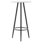 Wooden Bar Table Industrial Kitchen Cafe Pub Wood High Tall Dining Desk Round