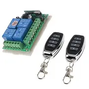 DC12V 4CH wireless remote control switch /Smart relay receiver 10A relay / Momentary /Toggle /Latched working way can change / 433mhz easy to install /DC12V po