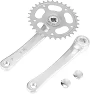 Toddmomy 1set Single Bike Cranks Kit Single Chain Wheel Crankset Removable Hollow Design for Mountain and Fixed-Gear