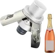 Champagne Cork Stopper, Stainless Steel Champagne Stoppers, Champagne Bottle Press Stoppers with Pump, Wine Stoppers with Double Picks for Holiday Wedding