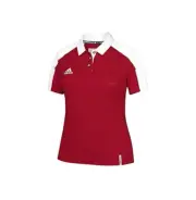 Adidas Women's Climalite Modern Varsity Polo - Power Red/White - 2XL