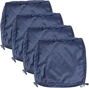 Pack of 4 Patio Sofa Seat Cushion Replacement Protective Cover, Polyester Material, Water Splash, Sun Protection, Does Not Fade, Breathable, Machine Washable, Protective Cover Only (60 x 60 cm,