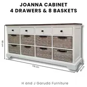 Joanna 4-Drawer Cabinet with 8 Baskets