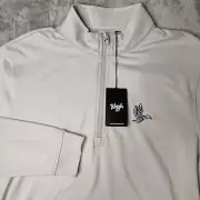 Waggle Pullover Mens 2XL Silver Gray Decoy Hunting Quarter Zip Bird Outdoors