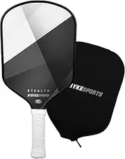StrykeSports Stealth Raw Carbon Fiber Pickleball Paddle with Abrasion Surface for Ultimate Spin & Control, USA Pickleball Approved