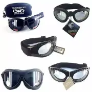 Biker Goggles, Assorted Frame/Lenses Color W. Adjustable Strap, Group-2