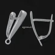 Sterling Silver Leverback Latch Back Earring Hook with Closed Loop #97449