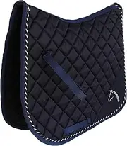 St. Charles Horse Equine Quilted English Saddle PAD Tack Trail Riding Navy 72M01F