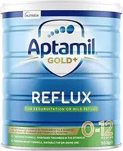 Aptamil Gold+ Reflux Premium Infant Formula, Scientifically Researched Ingredients, Thickened with Carob Bean Gum, for Regurgitation or Mild Reflux, from Birth to 12 Months, 900g