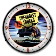 1949 Chevrolet Truck Retro Double Bubble Backlit Wall Clock 14" Wide GMRE1206378