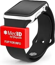 QREPUBLIK™ Medical ID Tags - Waterproof & Scannable Medical ID Bracelet Sleeve - Fits for Apple Watch Medical ID Band or FitBit Medical ID Band - Supports 6 Languages
