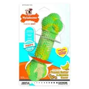 Nylabone Teething Puppy Chew Peanut Butter and Banana Toy for Dogs and Puppies