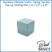 QuicKutz Lifestyle Crafts Pop-Up Folding Swing Top Box DC0400 1.9" x 1.9" x 1.9"