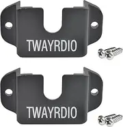 TWAYRDIO Handheld Radio Holder Mount, Speaker Mic Hanger, Mobile/CB Radio Microphone Hanger, 3-in-1 Multi-Purpose Belt Clip Hook with Screws for Walkie Talkie Handhelds Two Way Radio (Black+Black)