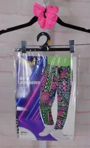 Spirit Halloween 80s Joggers & Scrunchie Set Adult Small Neon Retro NEW