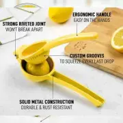 Metal Lemon Lime Squeezer Hand Juicer Lemon Squeezer Max Extraction Hand Tool