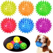 Dragonflydreams 6 Pcs Light up Spiky Ball Dog Toy, Dog Chew Toys for Teething