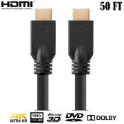 50FT HDMI Cable HDTV Cord 1080p 4K 3D PS4 XBOX BLURAY 10Gbps Deep Color HD TV