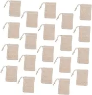 Minkissy 20pcs Soap Mesh Holder Face Cleaning Net Soft Texture Drawstring Bag for Handmade Soaps