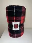 Victoria Secret Red Plaid Fuzzy Blanket NWT