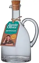 Jamie Oliver - Rustic Italian oil dispenser, drizzler with cork closure - transparent glass - 650 ml