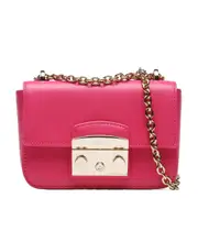 Furla Metropolis Logo Plaque Mini Crossbody Bag One size White