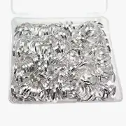 0.47Inch Small Key Rings Bulk - 200 Pcs Split for 12MM, Silver