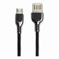 在飛比找Yahoo奇摩購物中心優惠-KINYO(Micro USB)雙面魚叉鋅合金數據線USB-