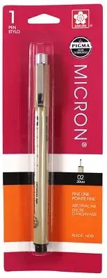 Sakura Pigma Micron Pen 02 .3mm-Black 30281