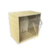 4" Modular Small Parts Tip-Out Bin Storage Container with Clear Acrylic Window