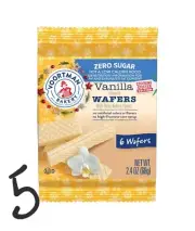 VOORTMAN Bakery Zero Sugar Vanilla Wafer Cookies 2.4 oz - (Pack of 5)