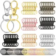 100PCS Swivel Clasps Lanyard Snap Hooks with Key Rings, Key Chain Clip Hooks ...