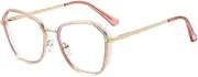 [HPIRME] Round Glasses Frames Retro Women Eyewear Men Spring Hinge Clear Lens Eyeglasses UV400