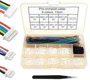 1.25mm Pitch Connectors and Pre-Crimped Silicone Cables Compatible with Molex PicoBlade 1.25 for Pixhawk APM2.6 Runcam Camera 15cm Wire