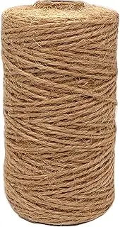 Leecogo Jute Twine 328 Feet 100m 1mm 2 Ply Natural Jute String for Arts & Crafts, Jewelry Making, DIY Projects, Gift Wrapping, Home Decor