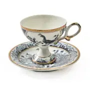 Kosovo Footed Porcelain 12 Piece Cup Set - Porcelain Coffee Cup & Espresso Cup
