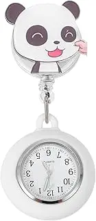 [Gatuida] Watches Clip Watch Alloy for with Convenient Doctors Panda on Cover Hanging Pattern Metal -shaped Doctor Clip- Nurses